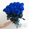 синие розы 60 см