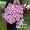 Букет из 9 кустовых хризантем фиолетовых